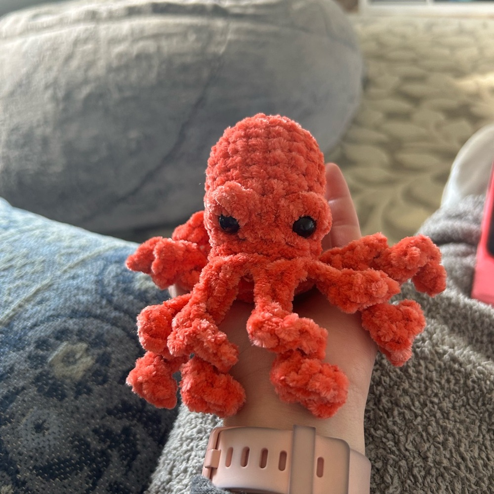 SOLD Handmade Crochet Octopus - Picture 1 of 1